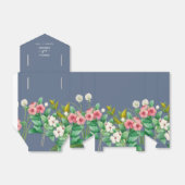 Wilde bloemen Periwinkle Dusty Blue Wedding Bedankdoosjes (Uitgevouwen)