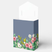 Wilde bloemen Periwinkle Dusty Blue Wedding Bedankdoosjes (Geopend)