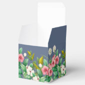 Wilde bloemen Periwinkle Dusty Blue Wedding Bedankdoosjes (Geopend)