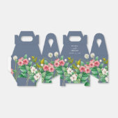 Wilde bloemen Periwinkle Dusty Blue Wedding Bedankdoosjes (Uitgevouwen)