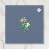 Wilde bloemen Periwinkle Dusty Blue Wedding Bedankjes Labels (Achterkant)