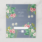 Wilde bloemen Periwinkle Dusty Blue Wedding Plaatskaartje (Buitenkant ongevouwen)