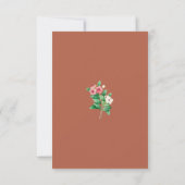 Wilde bloemen Periwinkle Oranje Terracotta Wedding RSVP Kaartje (Achterkant)