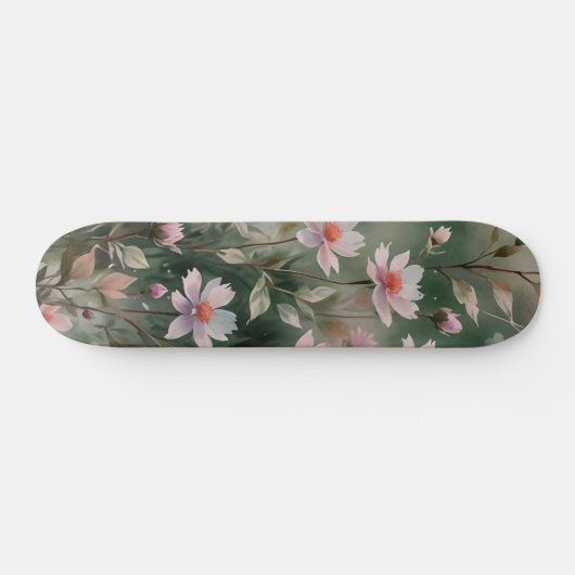  wilde bloemen persoonlijk skateboard (Horizontaal)