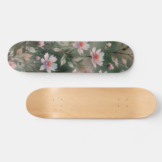 wilde bloemen persoonlijk skateboard (Horizontaal)