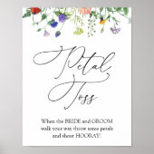 Wilde bloemen Petal Toss Sign Poster (Voorkant)