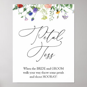Wilde bloemen Petal Toss Sign Poster