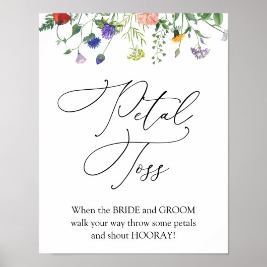Wilde bloemen Petal Toss Sign Poster (Voorkant)