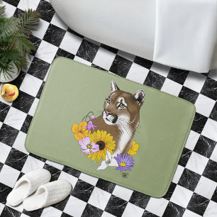 Wilde Bloemen Poema Bergleeuw Poema  Badmat