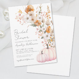 Wilde Bloemen Pompoen Bloem Bruidsdouche Kaart