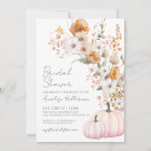 Wilde Bloemen Pompoen Bloem Bruidsdouche Kaart (Voorkant)