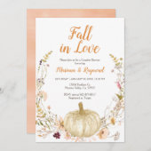 Wilde bloemen pompoen Herfst in de liefdessteller Kaart (Voorkant / Achterkant)