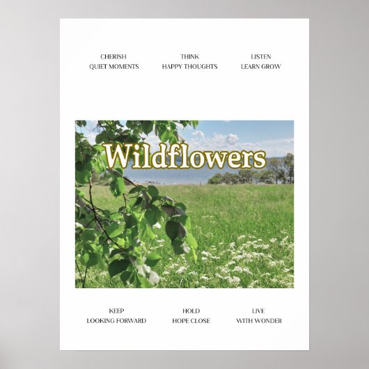 Wilde bloemen poster (Voorkant)