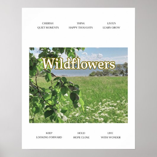 Wilde bloemen poster (Voorkant)