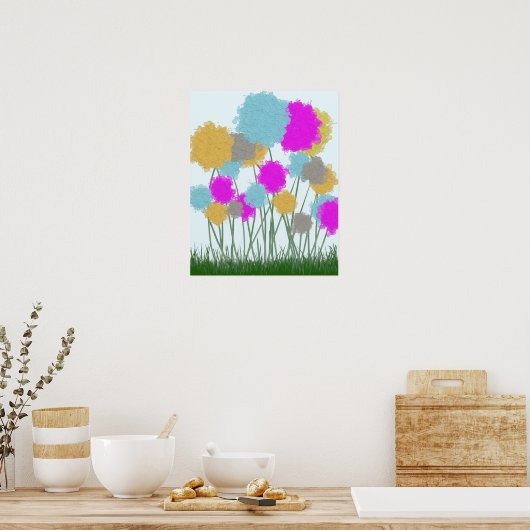  wilde bloemen poster (Keuken)