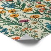 Wilde bloemen poster (Hoek)