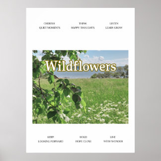 Wilde bloemen poster