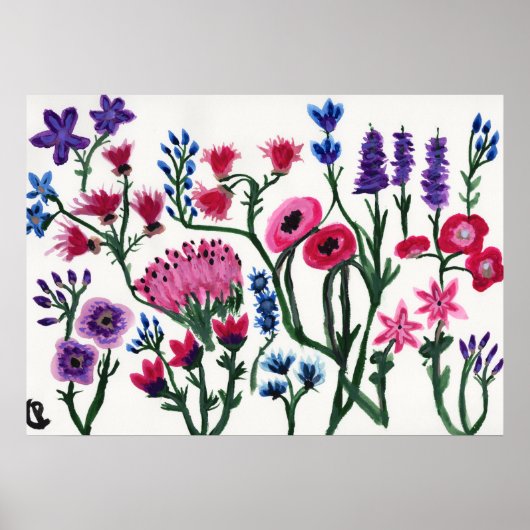 Wilde bloemen poster (Voorkant)