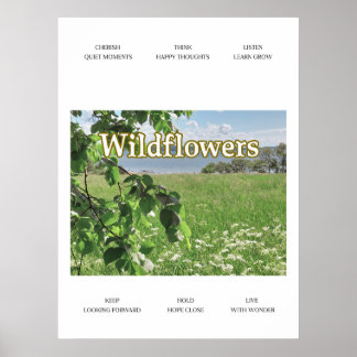 Wilde bloemen poster
