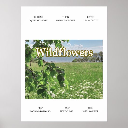 Wilde bloemen poster (Voorkant)