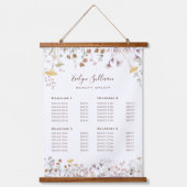 Wilde bloemen Prijslijst Afwisselend hout Hangend Wandkleed (Voorkant)