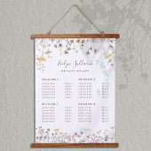 Wilde bloemen Prijslijst Afwisselend hout Hangend Wandkleed