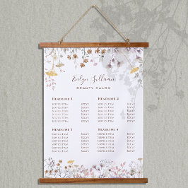 Wilde bloemen Prijslijst Afwisselend hout Hangend Wandkleed