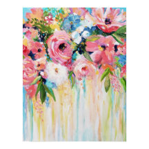 Wilde Bloemen Print, Fijne Kunst Poster Papier (Ma
