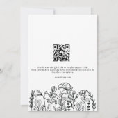 wilde bloemen | QR Code bruiloft Kaart (Achterkant)