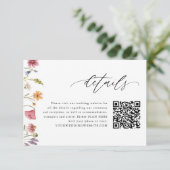 Wilde bloemen — QR-code bruiloft — Kaarten (Staand voorkant)