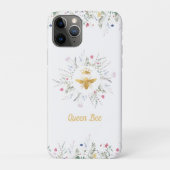 Wilde bloemen Queen Bee witte achtergrond Case-Mate iPhone Case (Achterkant)