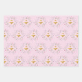 wilde bloemen Queen bijen ontwerp Inpakpapier Vel (Voorkant 3)