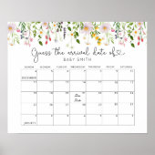 Wilde Bloemen Raad de Verwachte Datum kalender Pos Poster (Voorkant)