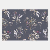 Wilde bloemen Reeks van 3 het Ompakken Papierblade Inpakpapier Vel (Voorkant)