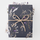 Wilde bloemen Reeks van 3 het Ompakken Papierblade Inpakpapier Vel (In situ)