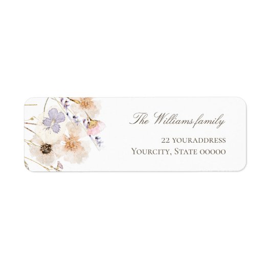 Wilde Bloemen Retouradres Label (Voorkant)