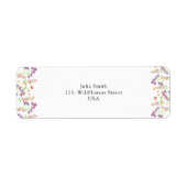 Wilde Bloemen Retouradreslabel Etiket (Voorkant)
