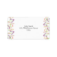 Wilde Bloemen Retouradreslabel