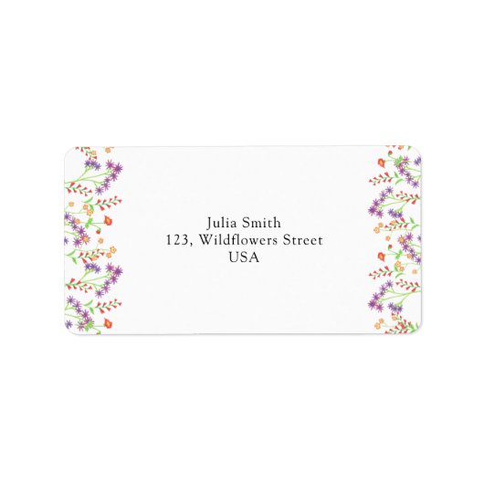 Wilde Bloemen Retouradreslabel Etiket (Voorkant)