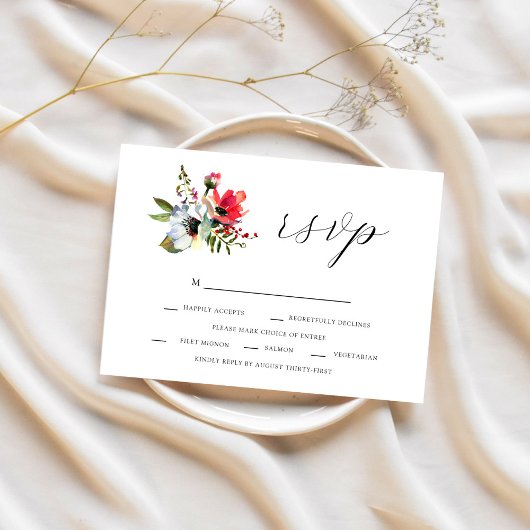 Wilde Bloemen & Romance RSVP Kaartje
