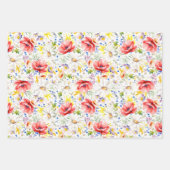 Wilde bloemen - Romantische Kleurrijke Weide Bloem Inpakpapier Vel (Voorkant)