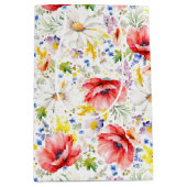 Wilde bloemen - Romantische Kleurrijke Weide Bloem Medium Cadeauzakje (Voorkant)