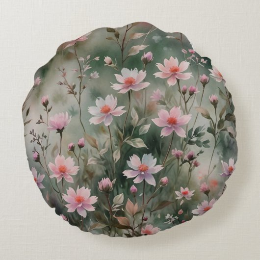  wilde bloemen rond kussen (Achterkant)