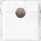 Wilde bloemen ronde sticker (Tas)