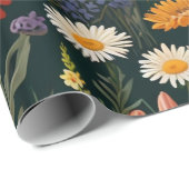  wilde bloemen Rood Sinaasappel Blauw Van Gogh Cadeaupapier (Rol Hoek)