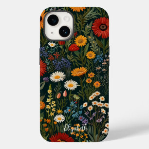 Wilde bloemen Rood Sinaasappel Blauw Wit Paarse Va Case-Mate iPhone 14 Hoesje