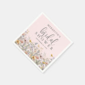 Wilde Bloemen Roze Bruiloft Brunch Servet (Hoek)