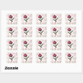 Wilde bloemen - Roze en Oranje Petals - Gepersonal Vierkante Sticker (Vel)