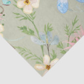 Wilde bloemen Roze vlinderbloemknol Tissuepapier (Detail)