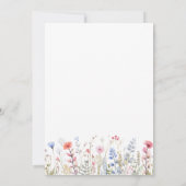 Wilde Bloemen Roze Waterverf Bloem Baby Shower Kaart (Achterkant)